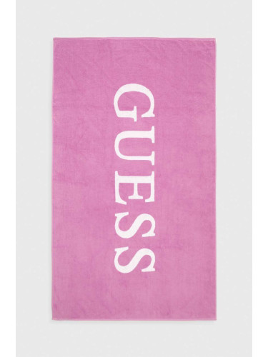 Памучна кърпа Guess в лилаво E4GZ04 SG00P