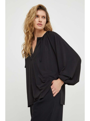 Блуза Day Birger et Mikkelsen в черно с изчистен дизайн