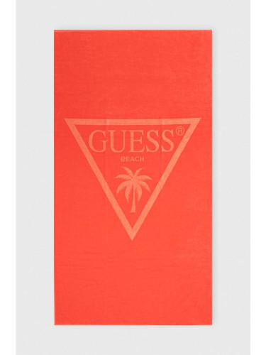 Памучна кърпа Guess в оранжево E4GZ03 SG00L
