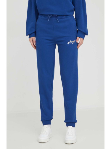 Спортен панталон HUGO в синьо с изчистен дизайн 50509171