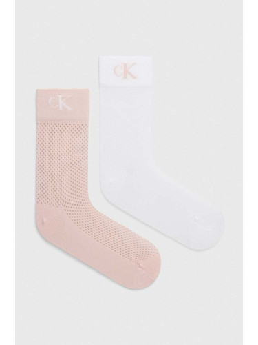 Чорапи Calvin Klein Jeans (2 броя) в розово 701226664