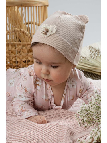 Детска шапка Jamiks SAMUI в розово с фина плетка