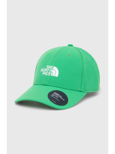 Шапка с козирка The North Face Recycled 66 Classic Hat в зелено с апликация NF0A4VSVPO81