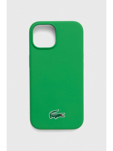 Кейс за телефон Lacoste iPhone 15 6,1 в зелено