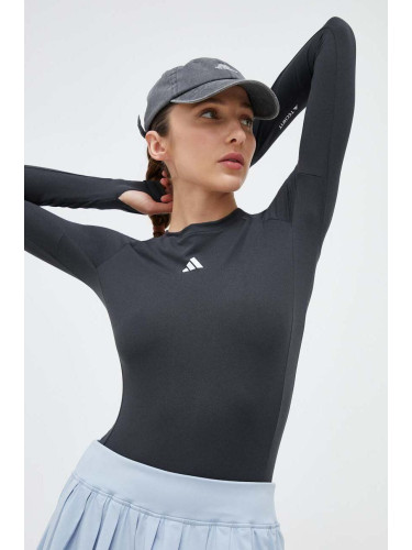 Блуза с дълги ръкави за трениране adidas Performance Techfit в черно HY3214