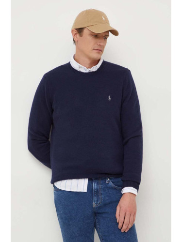 Вълнен пуловер Polo Ralph Lauren мъжки в синьо 710878292