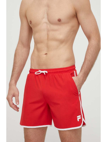 Плувни шорти Fila Scilla в червено