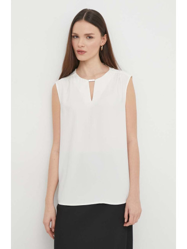 Блуза Calvin Klein в бежово с изчистен дизайн K20K207063