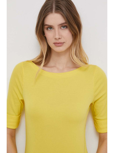 Тениска Lauren Ralph в жълто 200654963