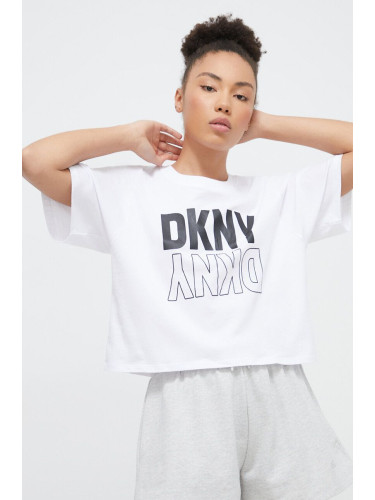 Памучна тениска Dkny в бяло DP2T8559