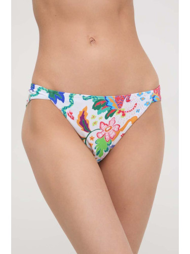 Долнище на бански Desigual JUNGLE BOTTOM в бяло