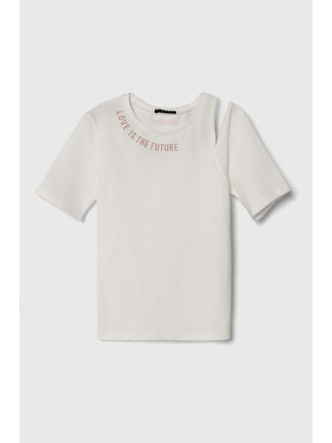 Детска тениска Sisley в бяло