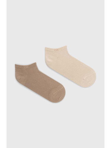 Чорапи Calvin Klein в бежово 701218772