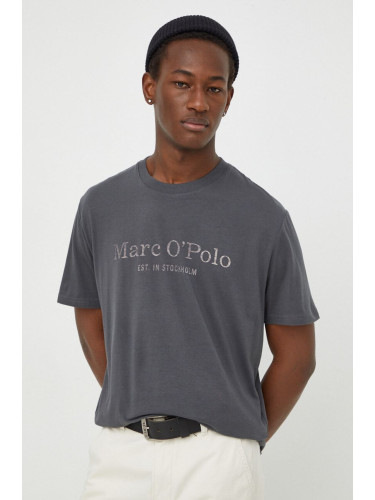 Памучна тениска Marc O'Polo (2 броя) в сиво с принт