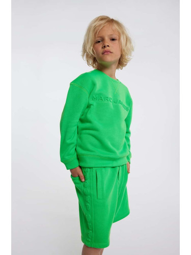 Детски суичър Marc Jacobs в зелено с апликация