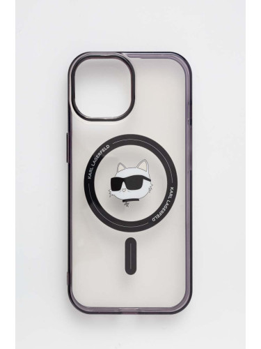 Кейс за телефон Karl Lagerfeld iPhone 15 6.1 в прозрачен цвят