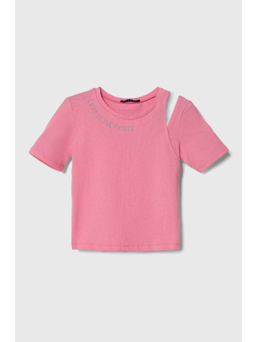 Детска тениска Sisley в розово
