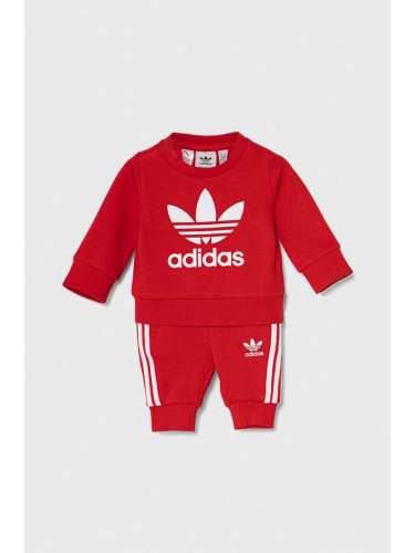 Бебешки анцуг adidas Originals в червено