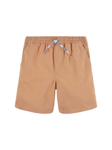 Детски памучен къс панталон Levi's в оранжево