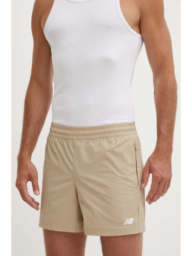 Къс панталон за трениране New Balance Athletics Stretch MS41517SOT в бежово MS41517SOT