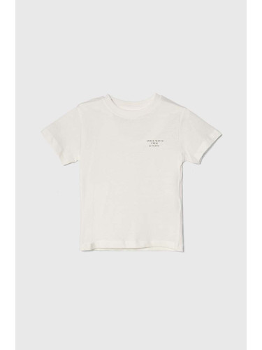 Детска памучна тениска zippy в бяло с изчистен дизайн