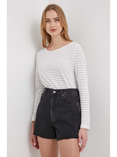 Блуза с дълги ръкави лен Pepe Jeans JADE в бяло