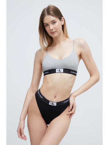 Сутиен Calvin Klein Underwear в сиво с меланжов десен 000QF7216E