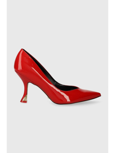Кожени обувки с тънък ток Guess BYNOW в червено FLPBYN PAT08 FLPBV4 LEM08