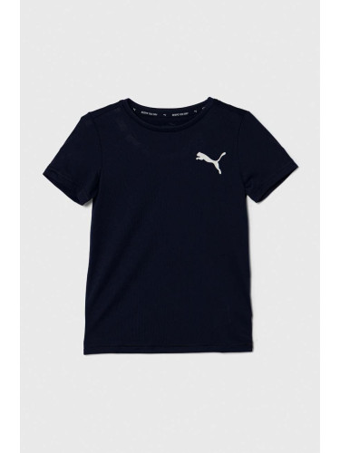 Детска тениска Puma ACTIVE Small Logo Tee B в тъмносиньо с принт