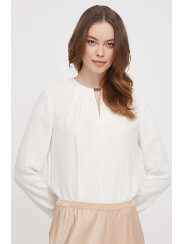 Блуза Calvin Klein в бежово с изчистен дизайн K20K207075
