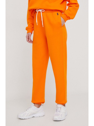 Спортен панталон Polo Ralph Lauren в оранжево с изчистен дизайн 211943009