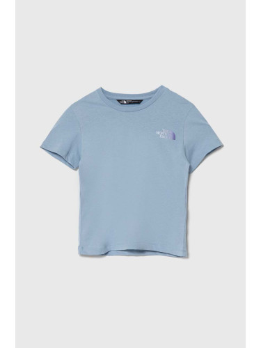 Детска памучна тениска The North Face RELAXED GRAPHIC TEE 2 в тюркоазено