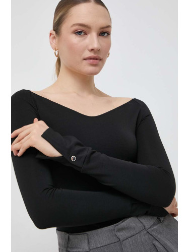 Блуза с дълги ръкави BOSS в черно 50509415