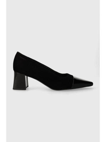 Велурени обувки с дебел ток Vagabond Shoemakers ALTEA в черно с дебел ток 5740.113.92