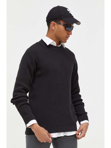 Пуловер Solid мъжки в черно