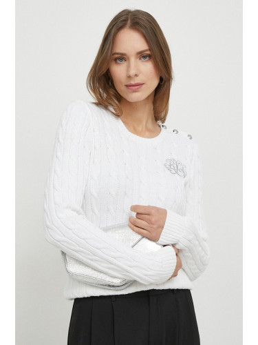 Памучен пуловер Lauren Ralph в бяло 200925325