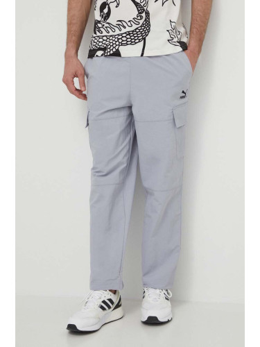 Спортен панталон Puma в сиво с изчистен дизайн 624260