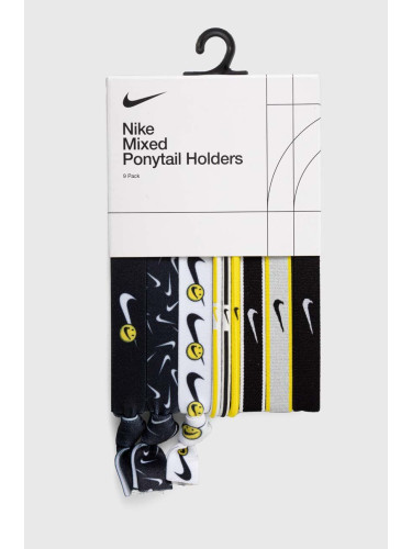 Ластици за коса Nike (9 броя) в черно