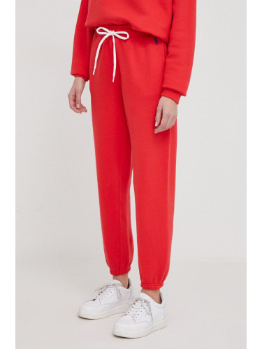 Спортен панталон Polo Ralph Lauren в червено с изчистен дизайн 211943009