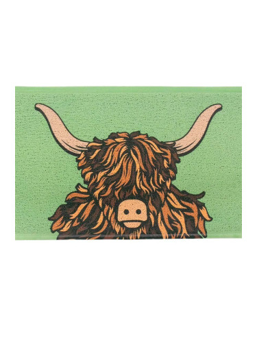 Изтривалка Artsy Doormats Highland Cow Door