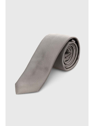 Копринена вратовръзка HUGO в сиво 50468199