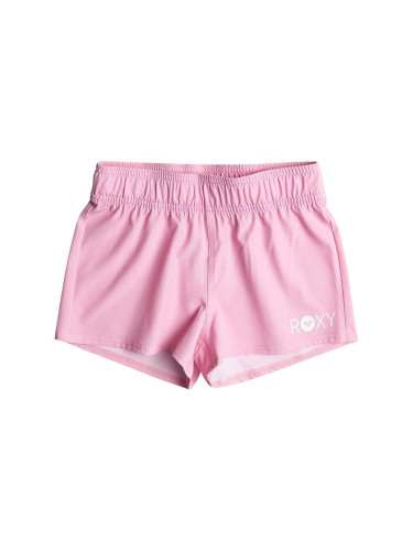 Детски къси панталони Roxy RG ESSENTIALS в розово с изчистен дизайн