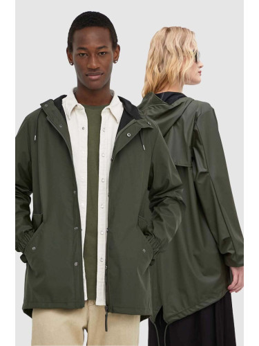 Яке Rains 18010 Jackets в зелено преходен модел