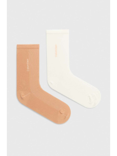 Чорапи Calvin Klein (2 броя) в розово 701226649
