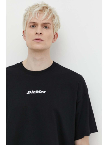 Памучна тениска Dickies ENTERPRISE TEE SS в черно с принт DK0A4YRN