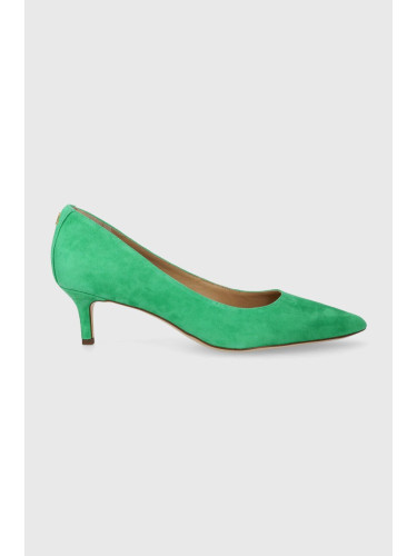 Велурени обувки с тънък ток Lauren Ralph Adrienne в зелено 802755524007 802940580001 802756000000