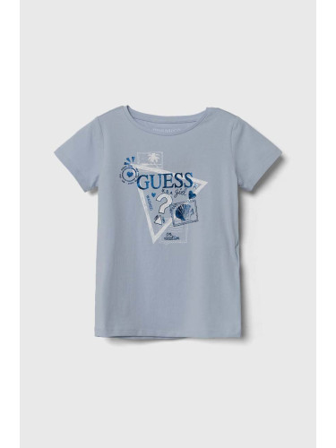 Детска тениска Guess в синьо