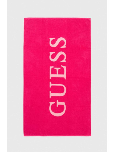 Памучна кърпа Guess в розово E4GZ04 SG00P