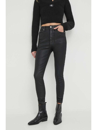 Дънки Calvin Klein Jeans в черно J20J222135