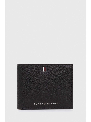 Кожен портфейл Tommy Hilfiger мъжки в черно AM0AM11854